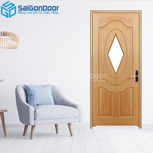 Cửa Gỗ HDF Veneer 3AG1-oak-HDFV-SGD